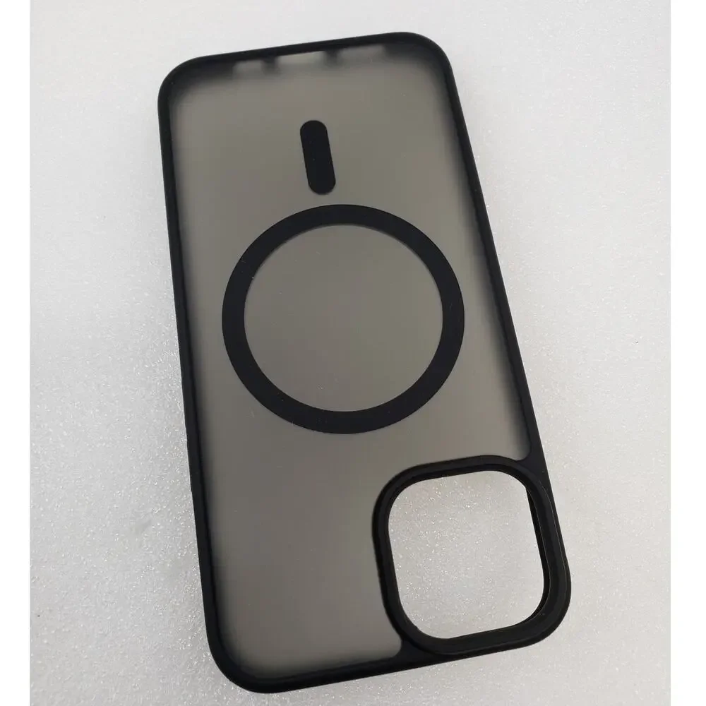 SUPFINE Translucent Matte Magnetic Case for Apple iPhone 13 / 14 (Black)